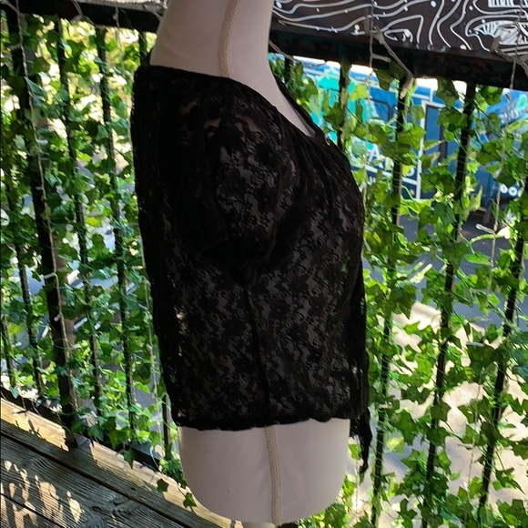 Black lace button up - Picture 3 of 4